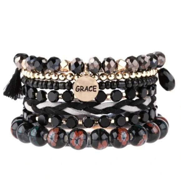 Riah Fashions Jewelry - GRACE Metal Grass Bead Bracelet